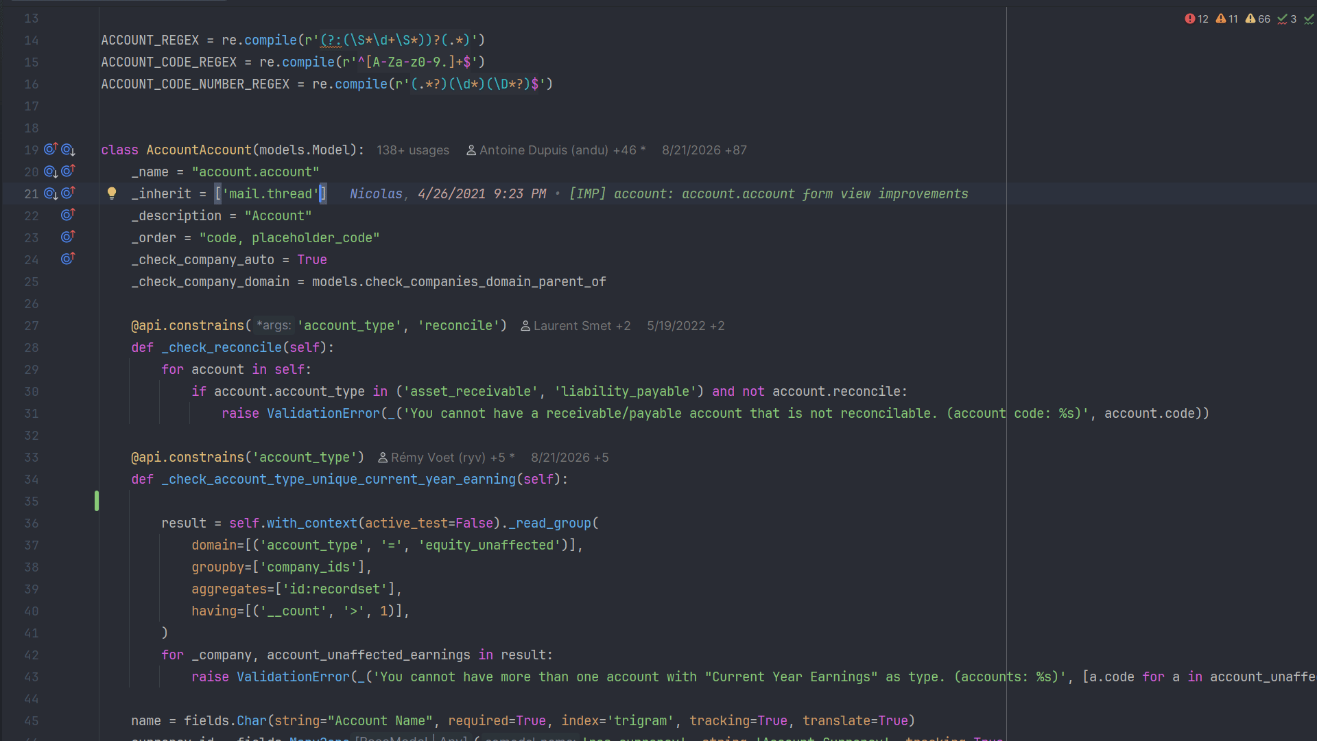 Odoo DevKit following an ORM chain call to a typed recordset