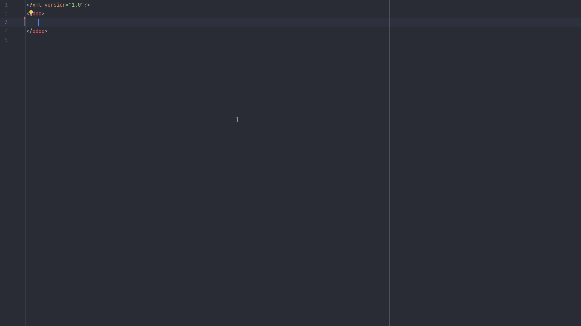 Odoo DevKit completing a field name attribute inside a view's XML