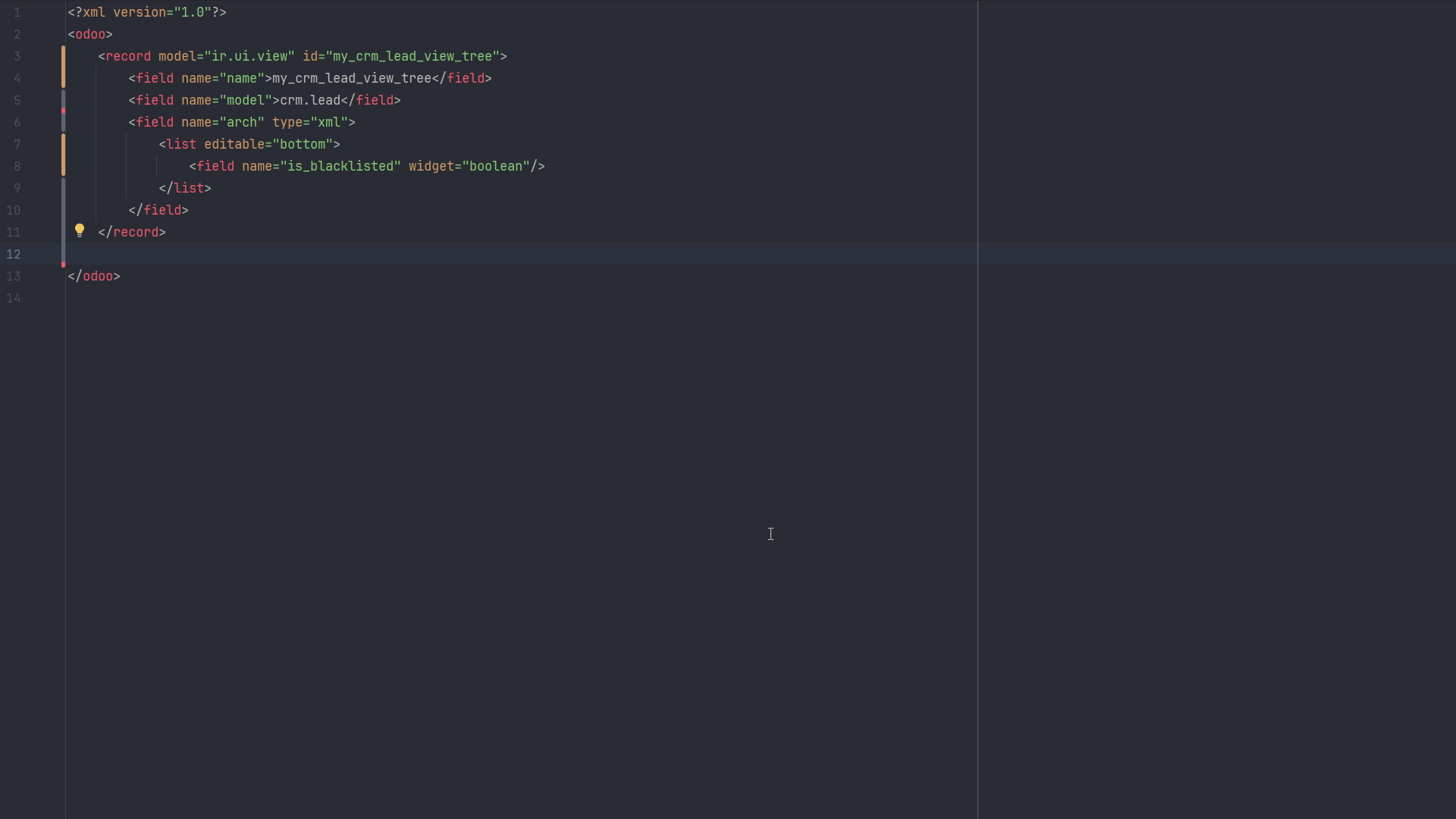 A gutter icon on an xpath locator jumping to the matching node in the parent view